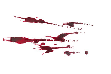 red paint splatter Isolated on A Transparent Background