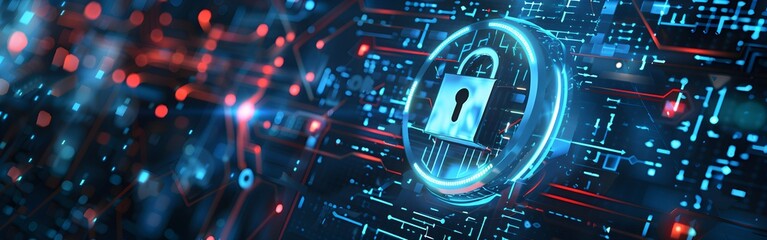 Big Data science analysis business technology concept on virtual screen secure data and cyber security