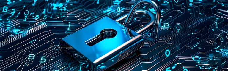 Big Data science analysis business technology concept on virtual screen secure data and cyber security