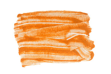 a smear of yellow paint with an orange tinge Trendy color combination Isolated on A Transparent Background
