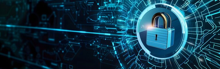 Big Data science analysis business technology concept on virtual screen secure data and cyber security