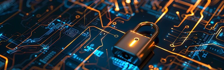 Big Data science analysis business technology concept on virtual screen secure data and cyber security