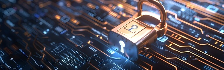 Big Data science analysis business technology concept on virtual screen secure data and cyber security