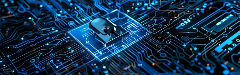 Big Data science analysis business technology concept on virtual screen secure data and cyber security