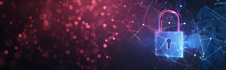 Big Data science analysis business technology concept on virtual screen secure data and cyber security