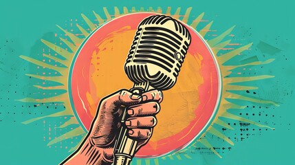 Cartoon style music concept background