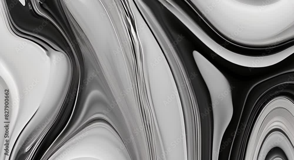 Poster abstract liquid black and white texture organic background for visual effects and motion graphics fl