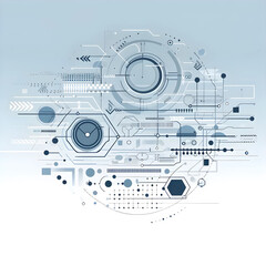 Obraz premium abstract technology background with circles