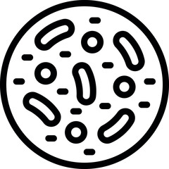 Fototapeta premium Simplified illustration of bacteria culture in petri dish, ideal for scientific and educational use