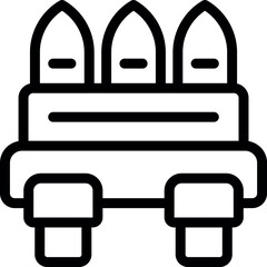 Simple line drawing of a space shuttle, ideal for icons and educational graphics