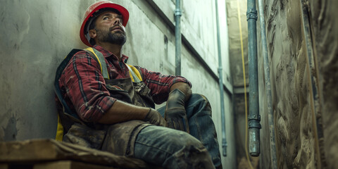 Fototapeta premium Photo of a construction worker
