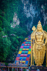 アジア　マレーシア　バトゥ洞窟の風景
