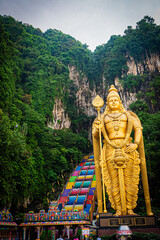 アジア　マレーシア　バトゥ洞窟の風景