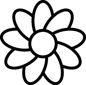 recommend clip art: Black and white line drawing of a daisy, perfect for minimalist designs