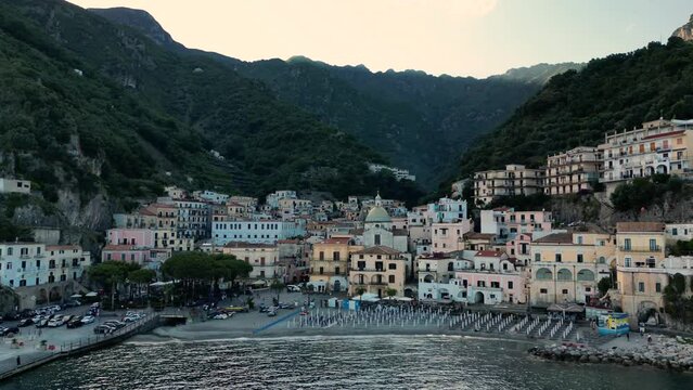 Hyperlapse, Timelapse Aerial view of Cetara.
Amalfi Coast, Salerno Campania