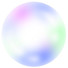 glossy sphere clear blue green