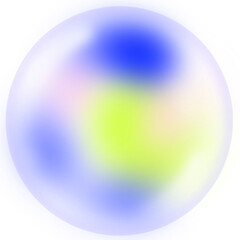 glass sphere bubble clearl blue
