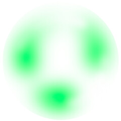 clear foam bubble green dot