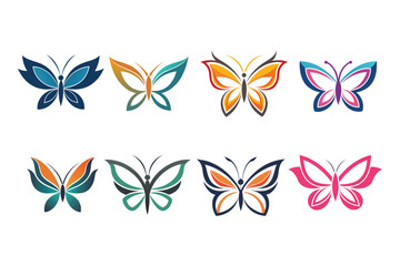Butterfly logo set