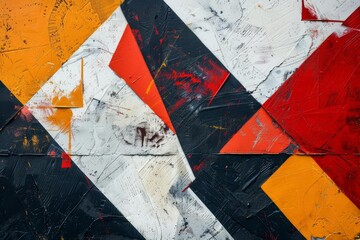 Bold abstract pattern with sharp angles and contrasting colors, creating a striking and modern visual effect