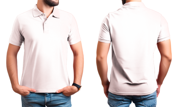 Front and back polo shirt 