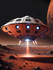 Spaceship Landing on Mars