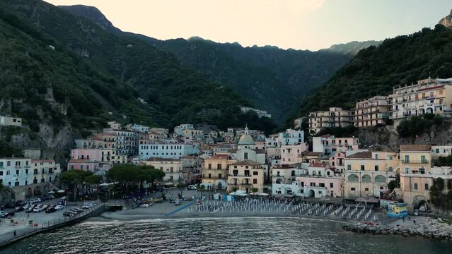 Hyperlapse, Timelapse Aerial view of Cetara.
Amalfi Coast, Salerno Campania