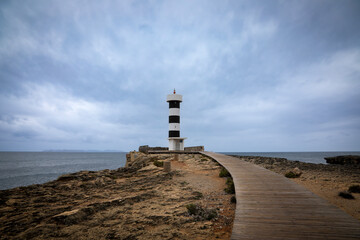 lighthouse on the coast of the sea