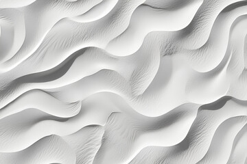 seamless white sandy beach or desert sand dunes texture overlay boho chic western theme summer vacation repeat pattern background grayscale displacement bump or height map 3d rendering
