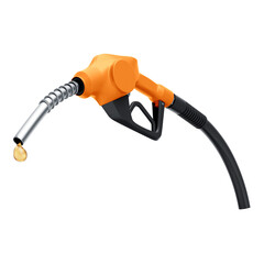 3D Fuel Pump Nozzle for Gasoline, Alcohol, Diesel at Gas Station with Transparent Background