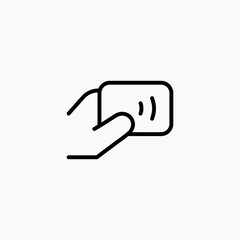 payment contactless bank card hand icon