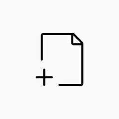 file document add plus create icon