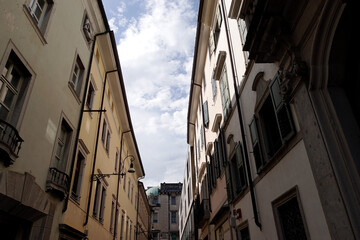 Udine city in Italy, old buildings and architecture 