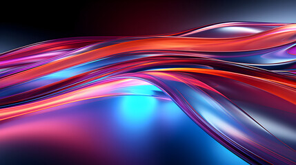 Colorful Neon Light Waves: A Vibrant Display of Dynamic Energy and Motion, Featuring Radiant Colors, Futuristic Design, and Intricate Patterns