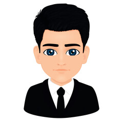 Portrait of black-haired male student