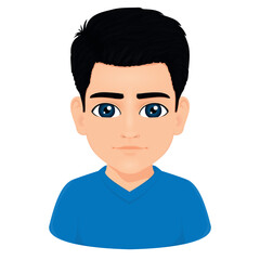 Portrait of cute black haired boy