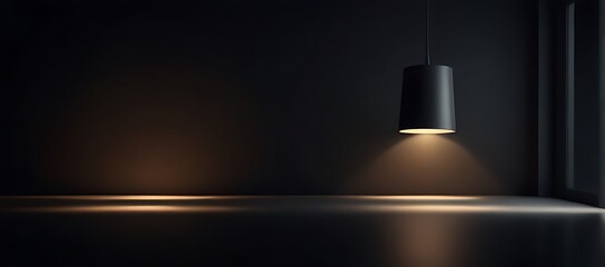isolated on dark background with copy space, lamp with light concept. illustration