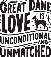Great Dane Love Vector Illustration