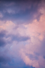  dramatic evening sunset clouds in the sky beautiful pastel colors background 