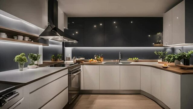 modern kitchen interior house