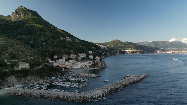 Aerial view of Cetara.
Amalfi Coast , Salerno , Campania.
