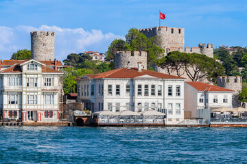 Magnificent view of the historical Anatolian Fortress in the Bosphorus.