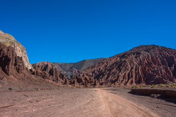 View of the beautiful Rainbow Valley (Valle del Arcoíris) at the Atacama Desert - Atacama, Chile
