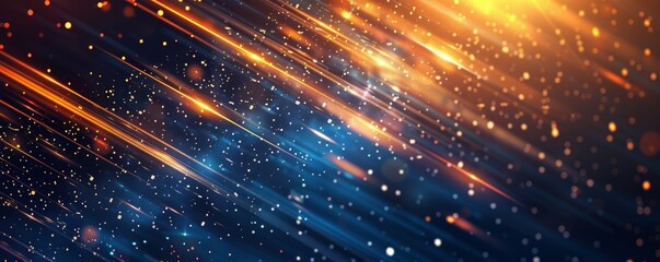 Obraz premium Technology abstract particle wave Background 