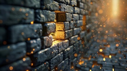 Obraz premium The encryption process is like building a fortress carefully laying each brick of code to create an unbreakable barrier around sensitive data.