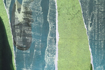 Old ripped torn blank grunge posters backgrounds creased crumpled paper backdrop surface placard...