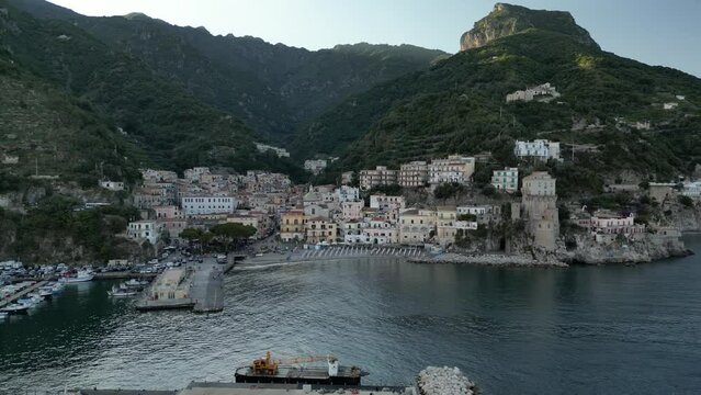Aerial view of Cetara.
Amalfi Coast , Salerno , Campania.