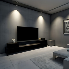 room interior scene interior New concrete background 3D design lounge rendering living texture The design wall