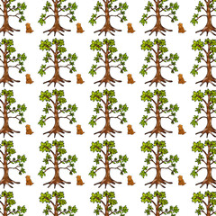 tree fabric pattern