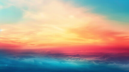 Obraz premium a gradient of colors blending from blue to red, with hints of yellow and orange